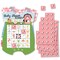 Big Dot of Happiness Girl Farm Animals - Picture Bingo Cards and Markers - Pink Barnyard Baby Shower Shaped Bingo Game - Set of 18